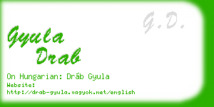 gyula drab business card